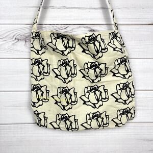 Freda Salvador Canvas Off white Black Rose Floral Tote Bag Neon Logo Lightweight